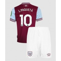 West Ham United Lucas Paqueta #10 Hemmaställ Barn 2024-25 Korta ärmar (+ Korta byxor)